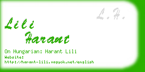 lili harant business card